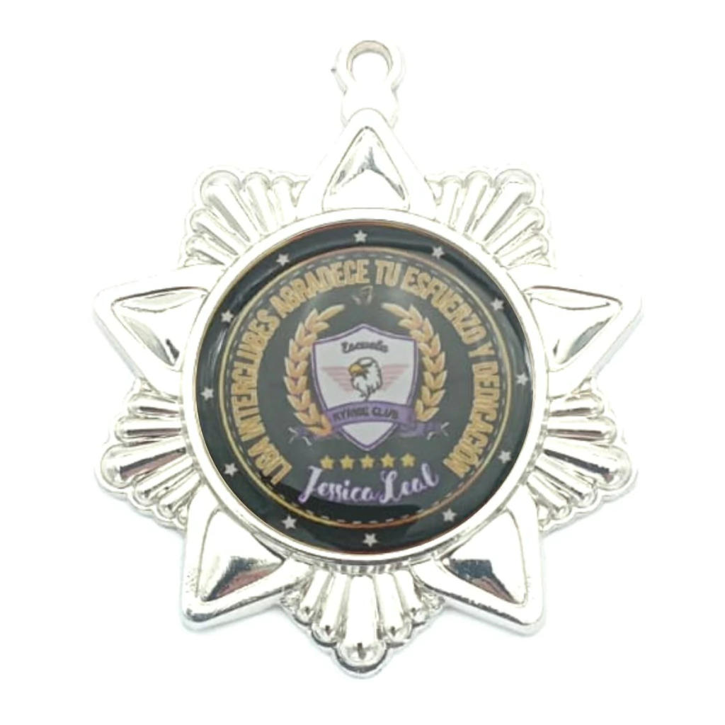 Medalla de premiación star plata