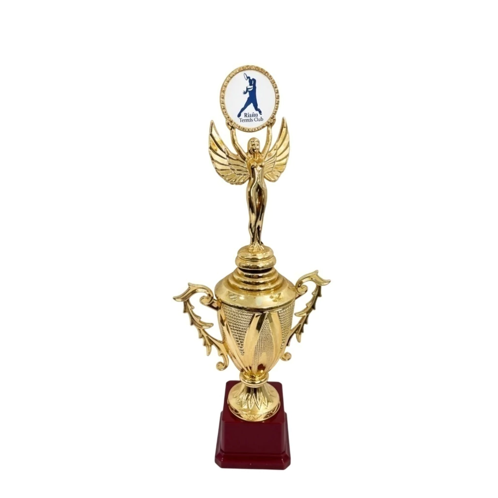 Trofeo Bronce con figura 37cm ángel o futbol