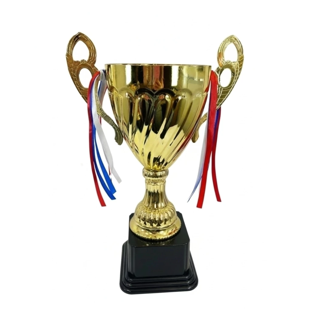Trofeo copa champions metálica dorada 43cm