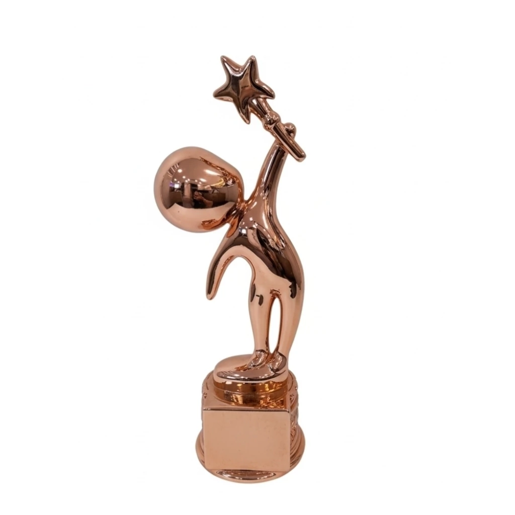 Trofeo resina win star bronce